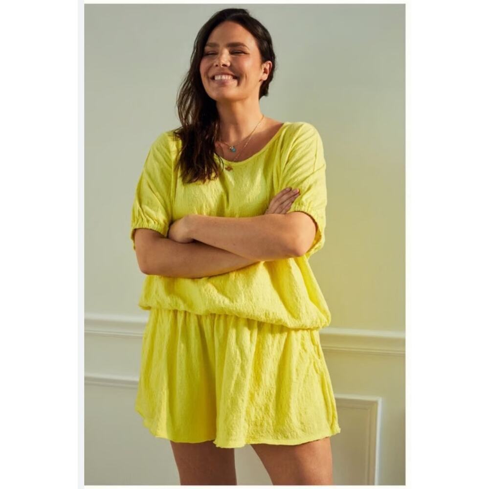 Daily‎ Practice Womens Lorna Top ONLY Lounge Size XS Neon Yellow Casual Leisure